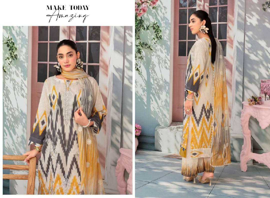GULL - E – RUKH LAWN SUIT UNSTICHED
