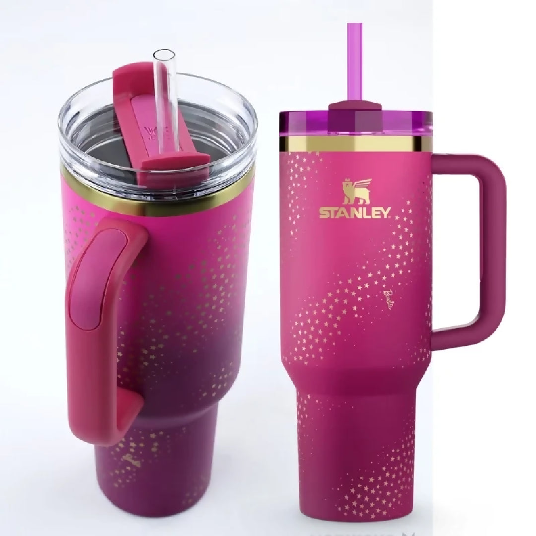 Star Pink Stylish Stanley Barbie Tumbler H2-0 Tumbler 1-18L Limited Edition Double Wall Vacuum Insulated