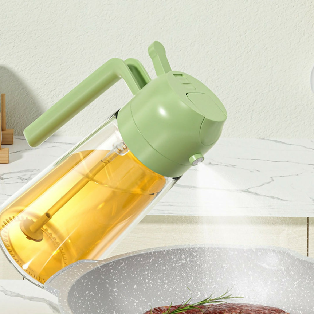2 In 1 Oil Sprayer Bottle Kitchen Tool For Cooking Baking BBQ Easy Spray And Convenient Use 400ML