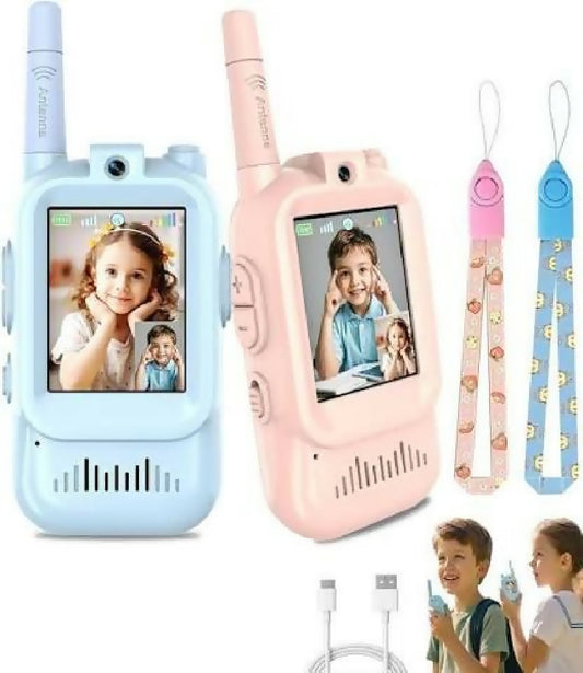 2pcs Set Rechargeable Walkie Talkies with Screen Display and Voice Changer