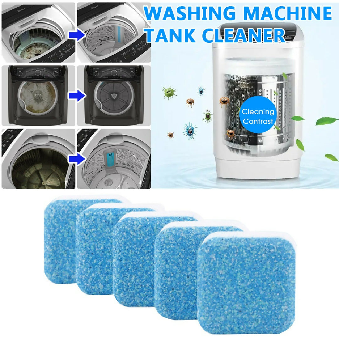 Tab Washing Machine Cleaner - Effervescent Detergent Tablets Deep Clean for Washer - Pipes Keeps Machine Fresh