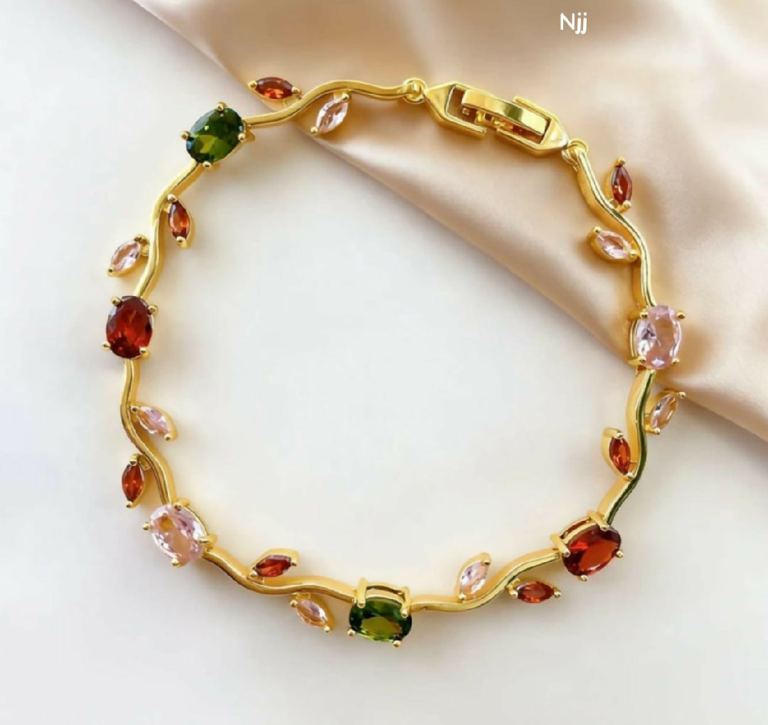 Luxury Multicolor Crystal Charm Bracelet for Women