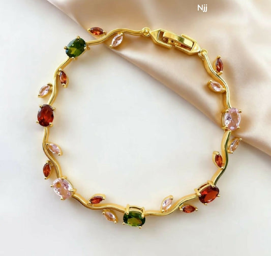 Luxury Multicolor Crystal Charm Bracelet for Women