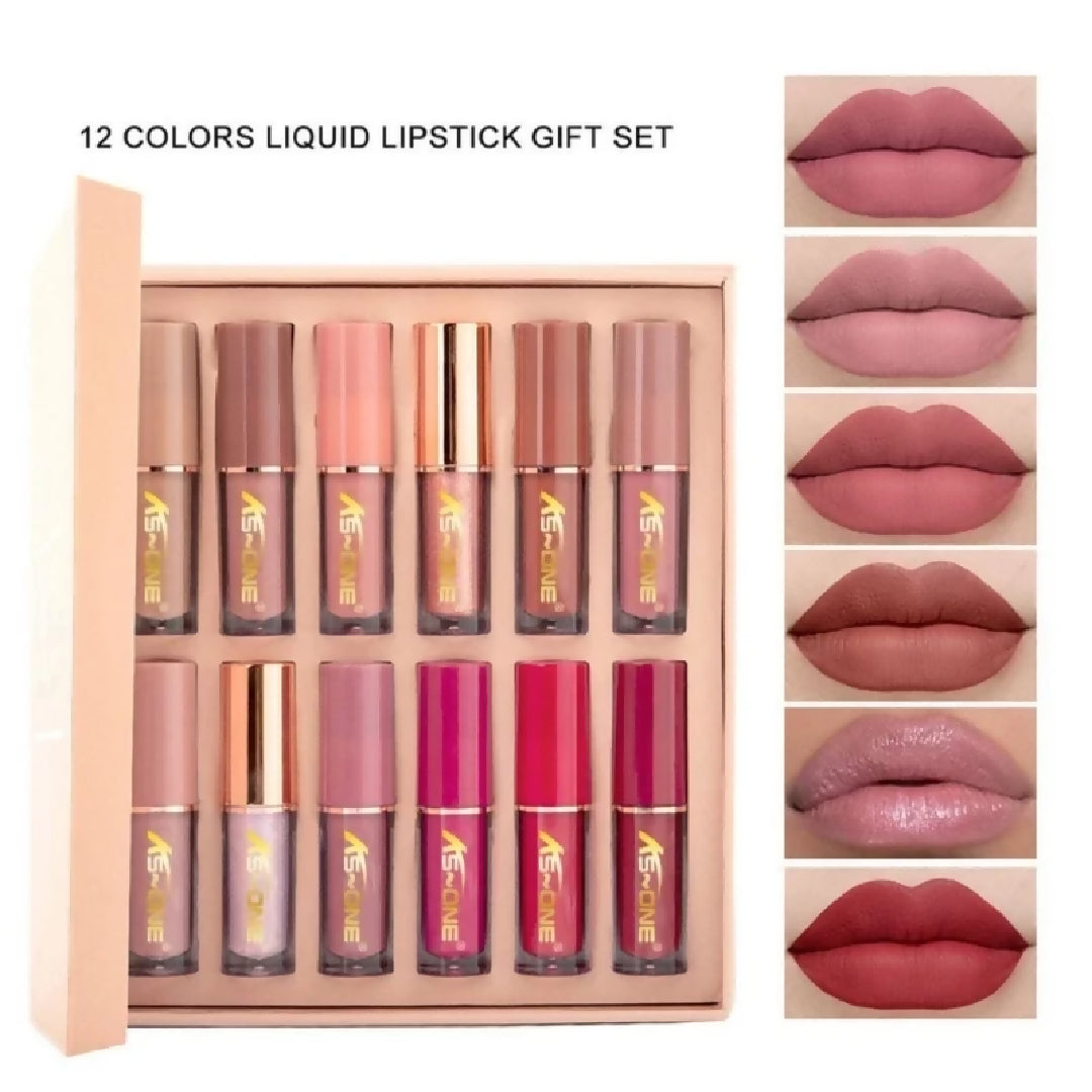 12 Pcs Mocallure Matte Liquid Lipstick Set High-Pigment Waterproof and Long-Lasting