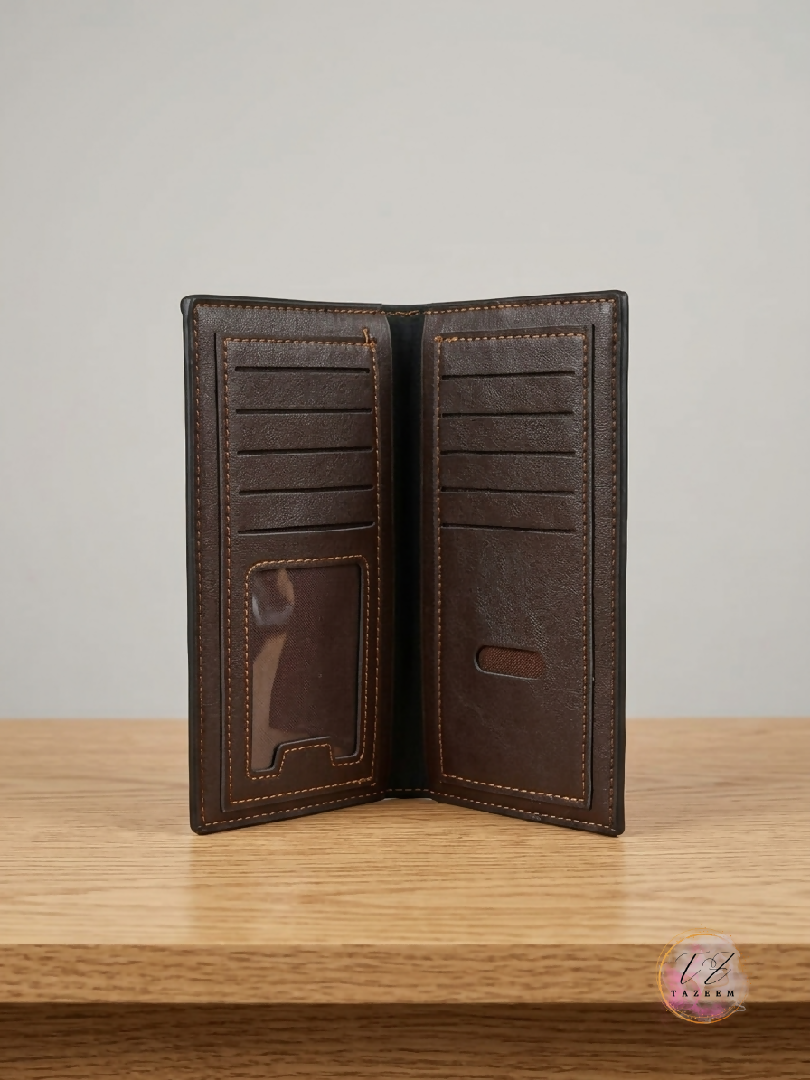 Long Leather Black Wallet