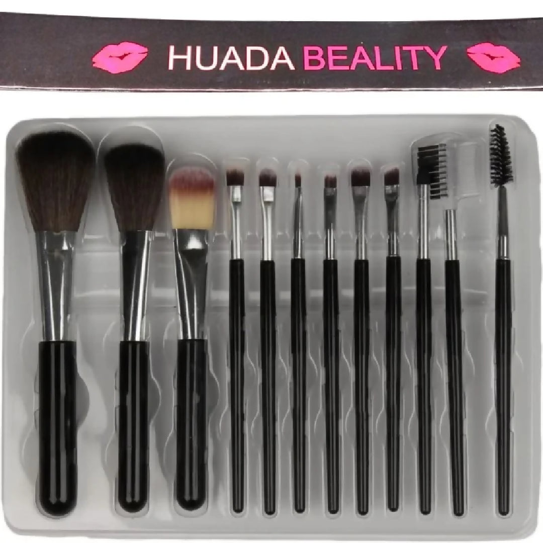 Makeup Brush Set – 12-Piece Professional Makeup Tool Kit Soft High-Quality Synthetic Bristles Huada Fit Me Pabibrow