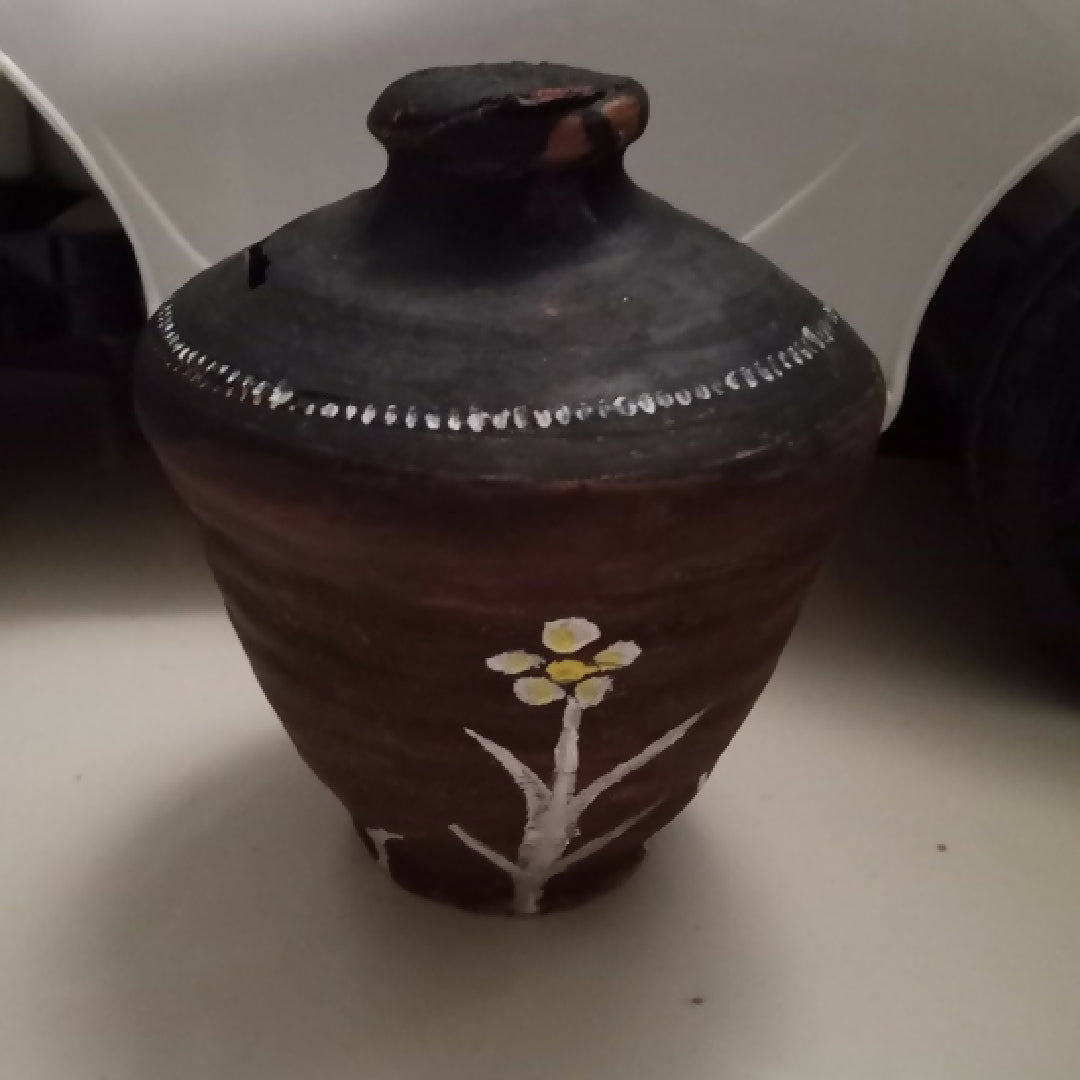 Clay Money Saving Pot (Gullak) and random design matti ka bartan 2 pcs Random design