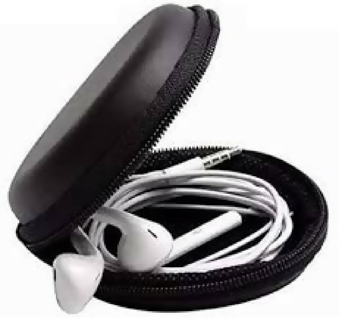 Zipper Fabric Storage Hand Carrying Case For Earphones Handsfree