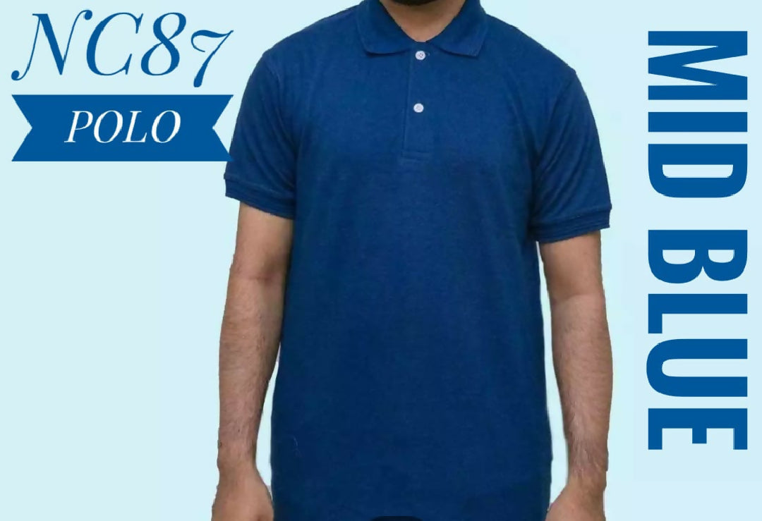 Mid Blue Polo T - Shirt