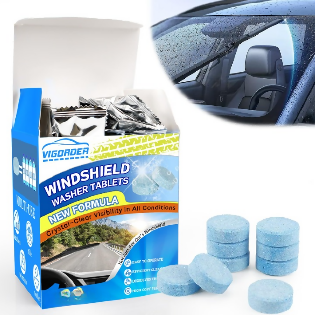 Car Windshield Washer Fluid Concentrate Tablets Solid Effervescent Wiper Cleaning Tablets 20 Tablets
