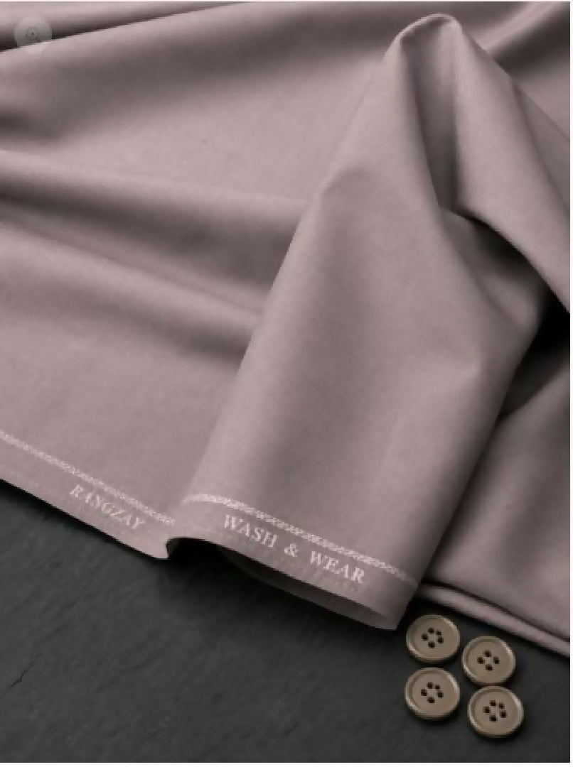 Mauve Grey Wash n Wear unstitched four meter fabric