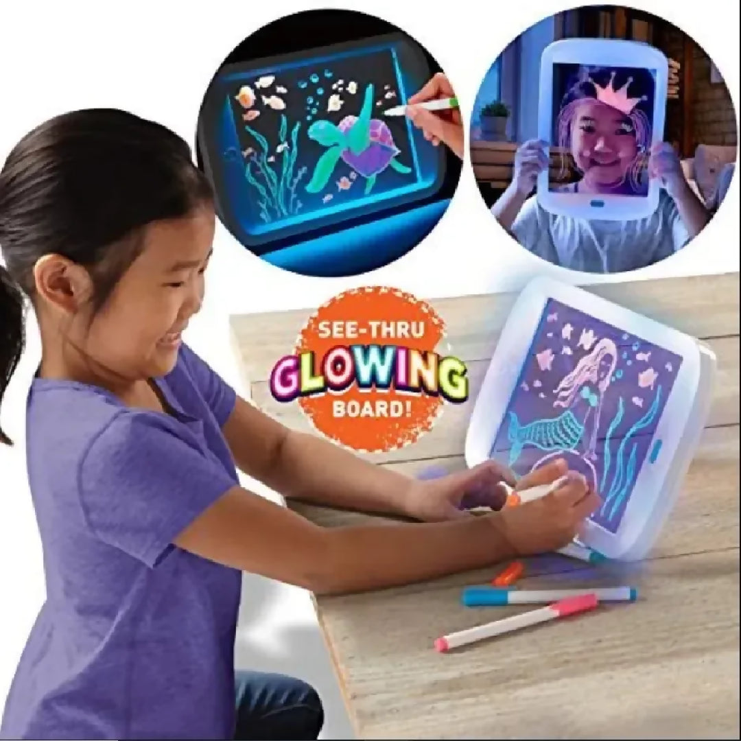 Magic Pad Create Art That GLOWS Light Up LED Board Draw For Sketch Create Doodle Write Learning Tablet