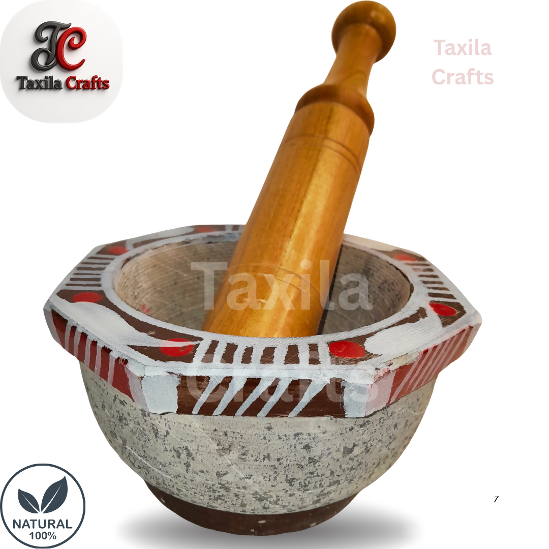 Taxila Black Stone Kundi Danda 8 Inch with 12 Inch Wooden Danda Ramzan Offer