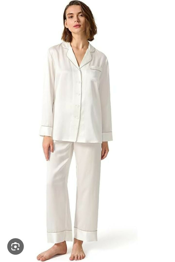 Viscose Silk women Nightwear Trouser Shirt