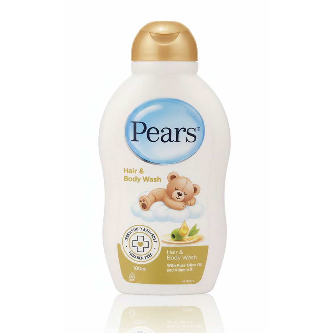 Pears hair and body wash with pure olive oil and vitamin E in 100 ml