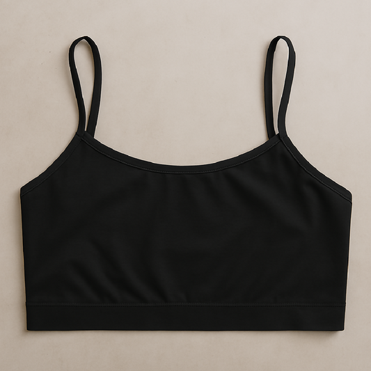Teenagers Malai Non-Padded Bra - Soft Lightweight - Comfortable Everyday Wear Lingerie - Plain Design in Black - Sizes 28 30 32 - 28