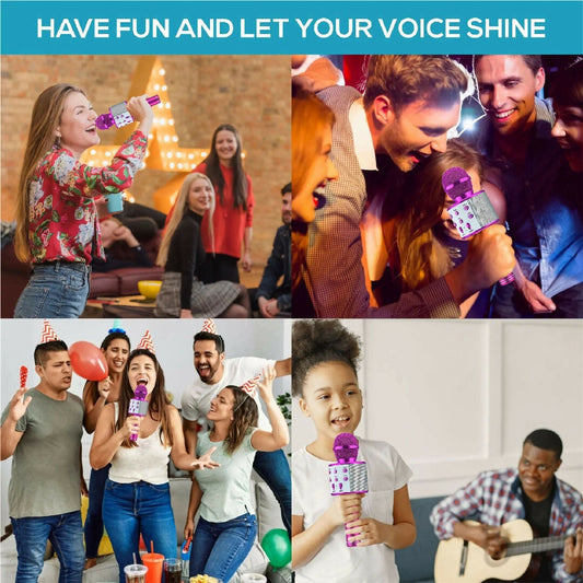 Wireless Microphone Bluetooth Can Connect Many Devices With Speaker Rechargeable Portable Mic For Family Party
