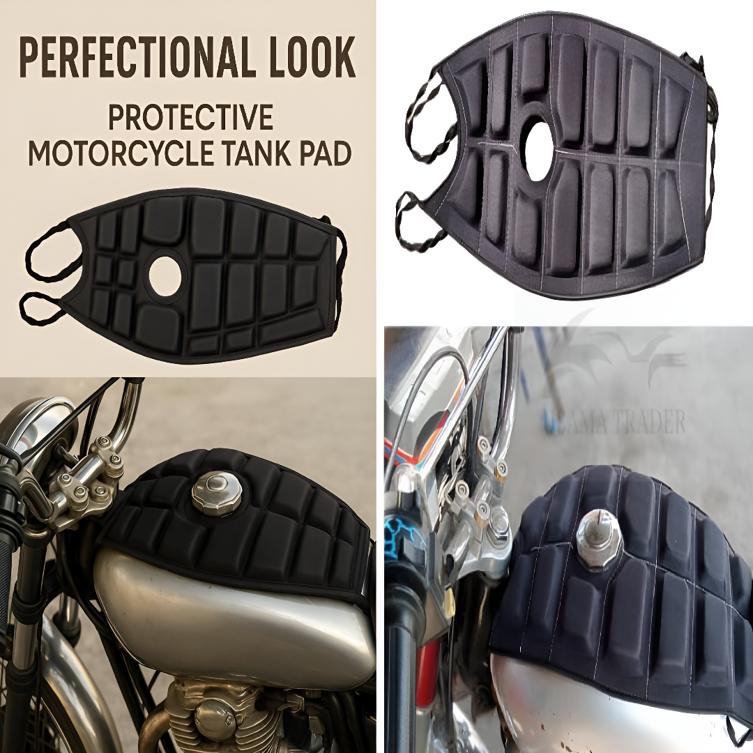 Universal Waterproof Motorcycle Fuel Tank Cushion Premium Relaxer Tanki Pad Protective Cover for All Bikes Anti Slip Shock Absorbing Weather Resistant Pad for Comfortable Riding on Any Terrain