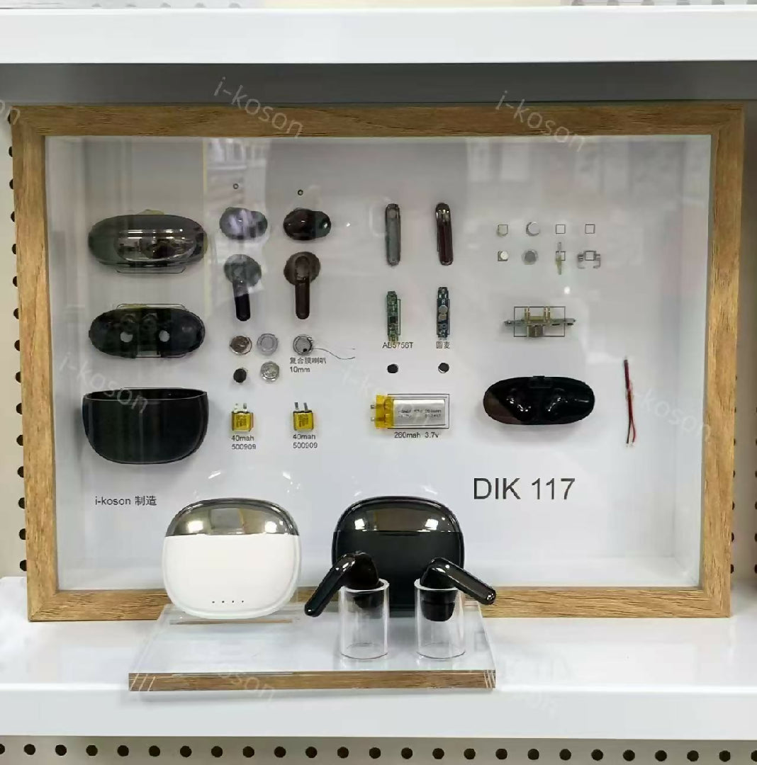 I KOSON DIK117 Wireless Earbuds Bluetooth 5 3 Headphones with Remote Selfie Control 8H Music Time 57H Standby And Crystal Clear Audio