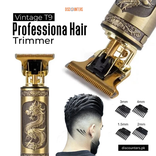 T9 Trimmer - Vintage T9 Gold Hair Trimmer - Premium Body Dragon Shape T9 Hair Trimmer