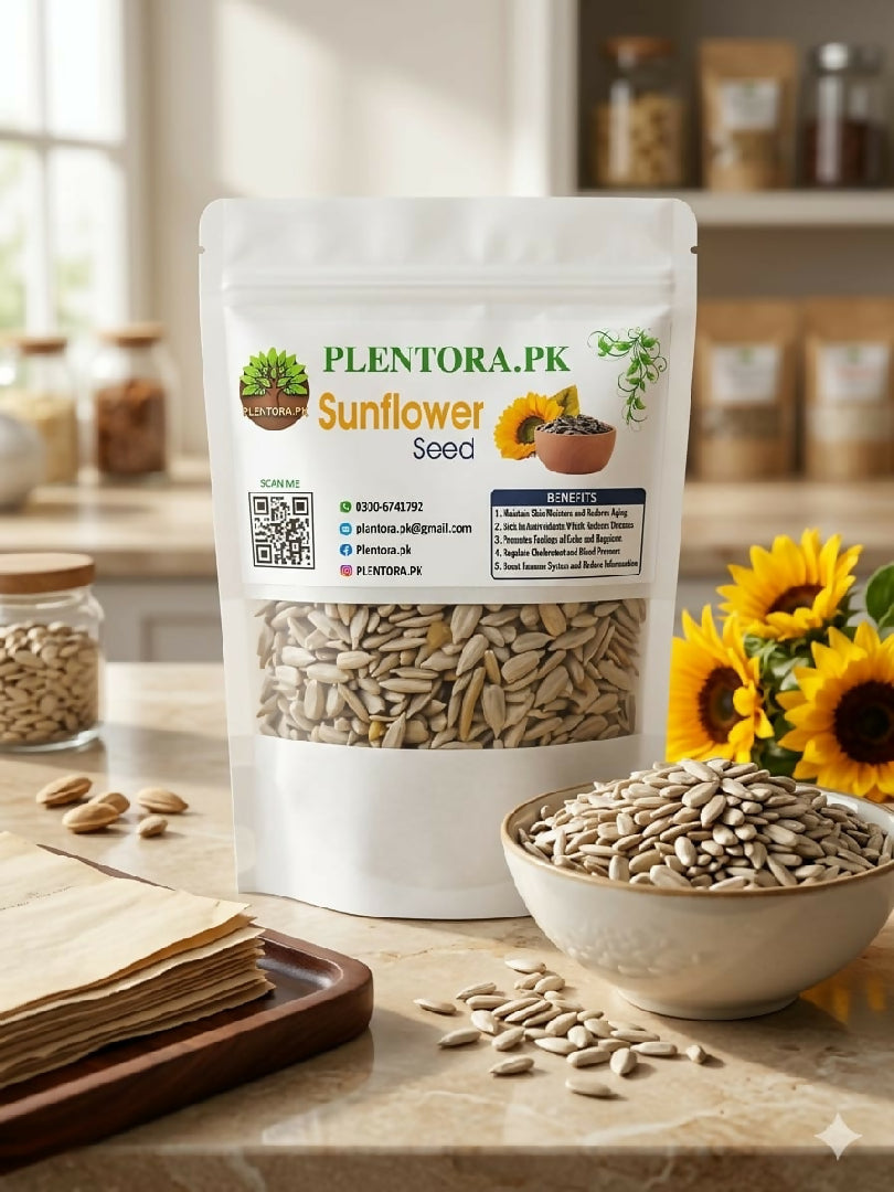 PLENTORA PK Sunflower Seeds Without Shell 200Grams For Eating Unshelled Suraj Mukhi Seeds