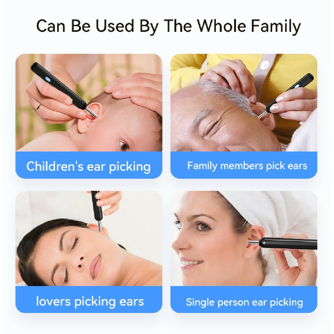Ear Cleaner High Precision Ear Wax Removal Tool with Camera with LED Light Wireless Cleaner