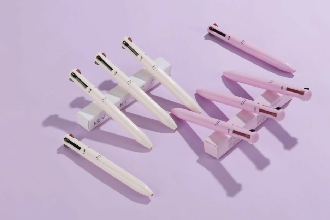 Multi-effect 4 In 1 Eyeliner Eyebrow Pencil Contour Pen Long Lasting Waterproof for Girls - Eyeliner Lipstick Highlighter Brow Liner All In One - Random Color