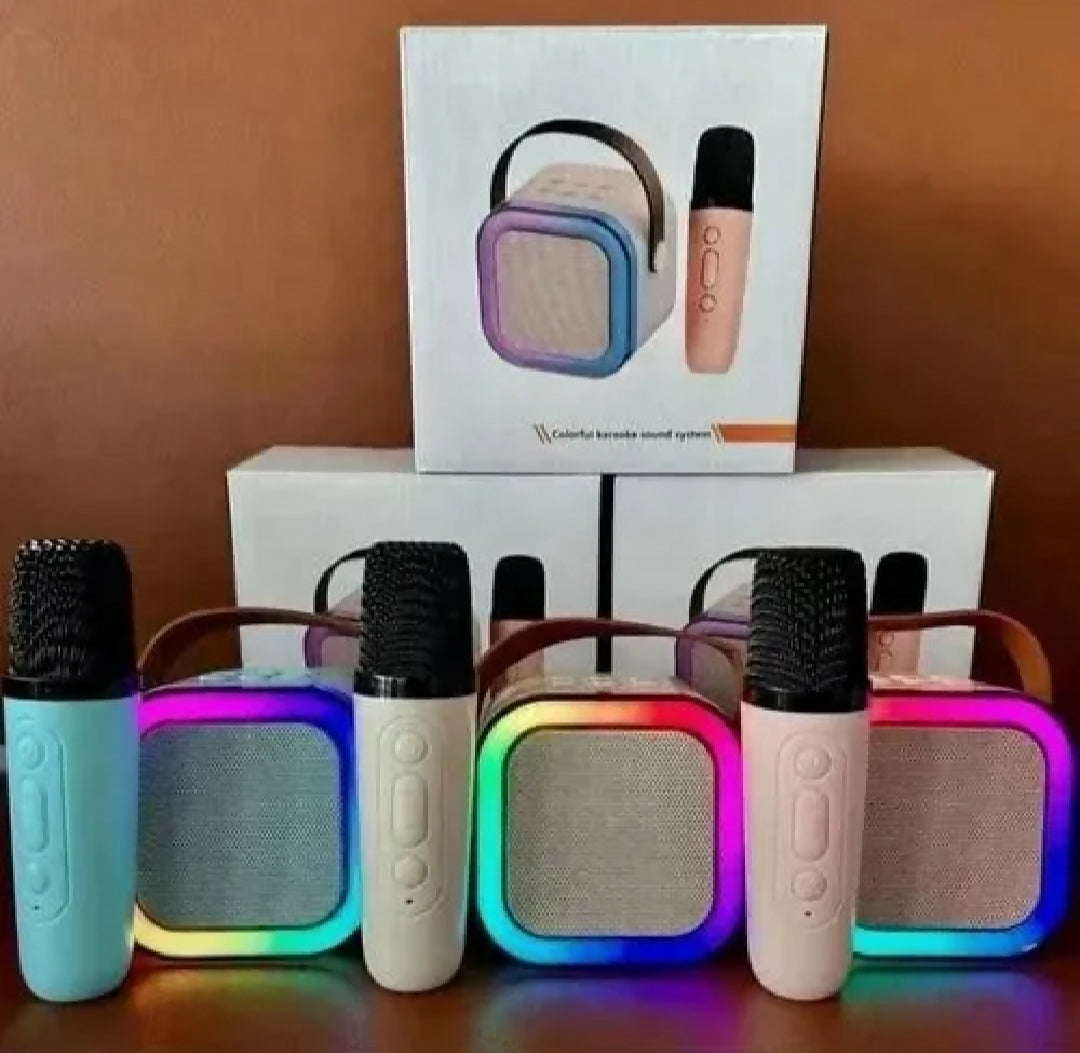 Mini K12 Qireless Microphone With Led Lights Speaker