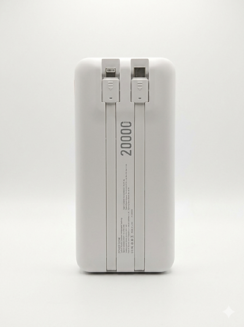 UCCI UP 012 20000mAh Power Bank 22 5W Super Fast Charging with Built in Type C And Lightning Cables And LED Digital Display