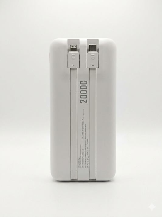 UCCI UP 012 20000mAh Power Bank 22 5W Super Fast Charging with Built in Type C And Lightning Cables And LED Digital Display