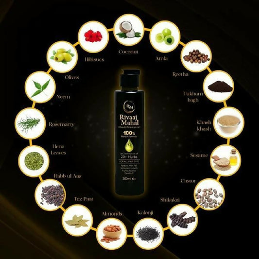 Nourishing Hair Oil for All Hair Types - Combination of 20-Plus Herbs - 200 Ml
