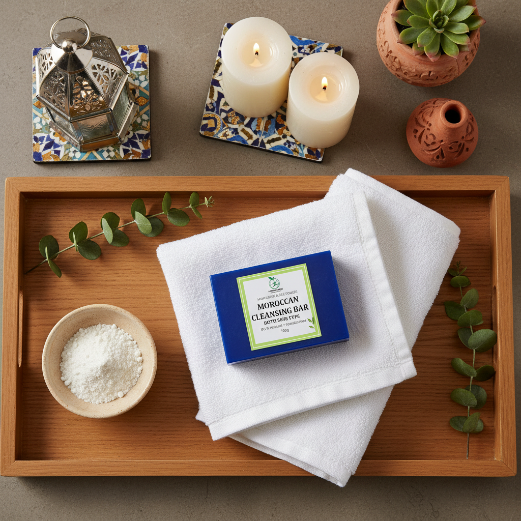 Luxury spa tray with Moroccan elements