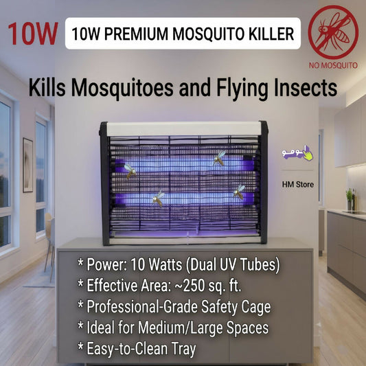 10W Electric Mosquito Insect Killer Lamp Dual UV Tubes