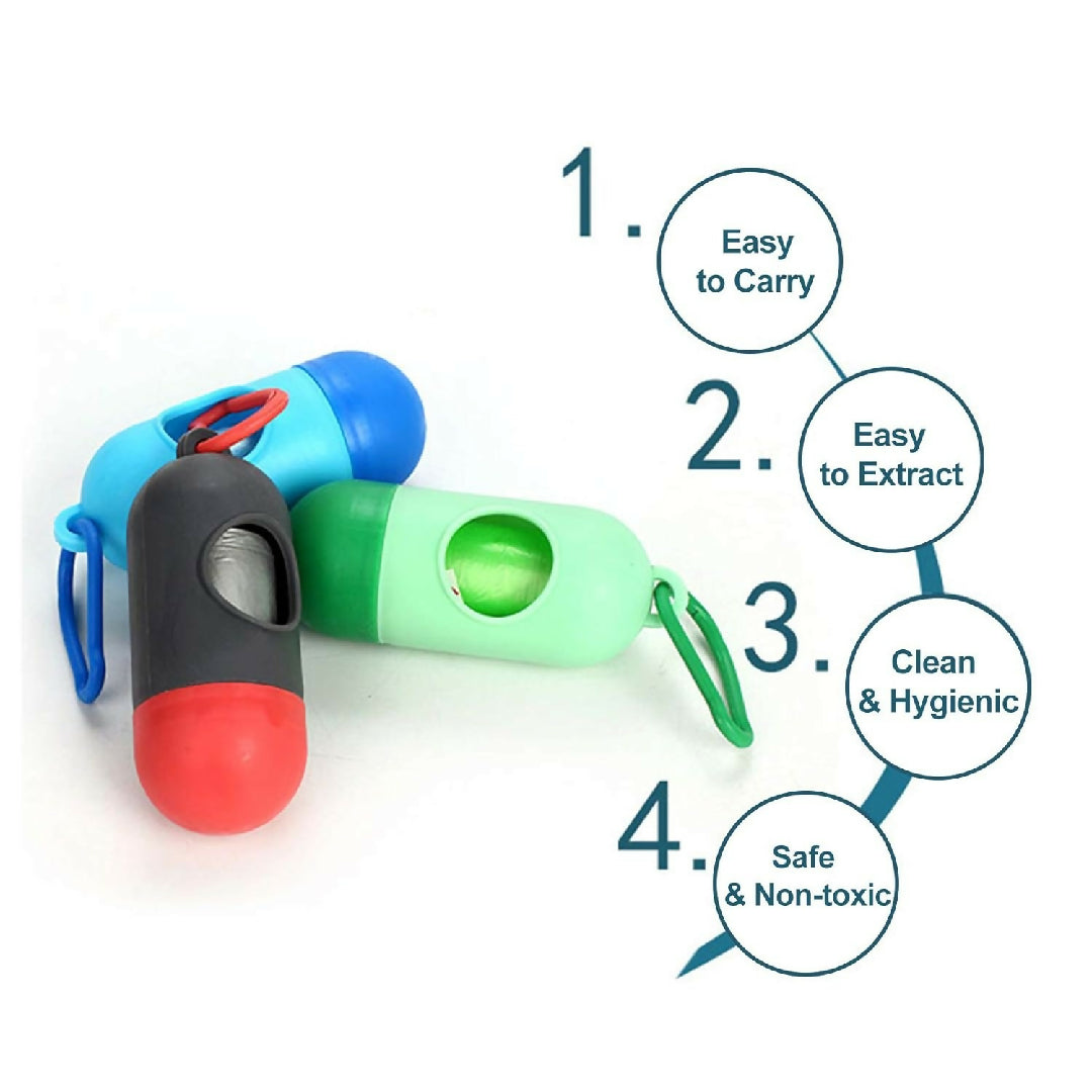1Pc Baby Diaper Bag Dispenser With Rope Hook Includes 1 Roll Of 18 Disposable Bags Random Colou