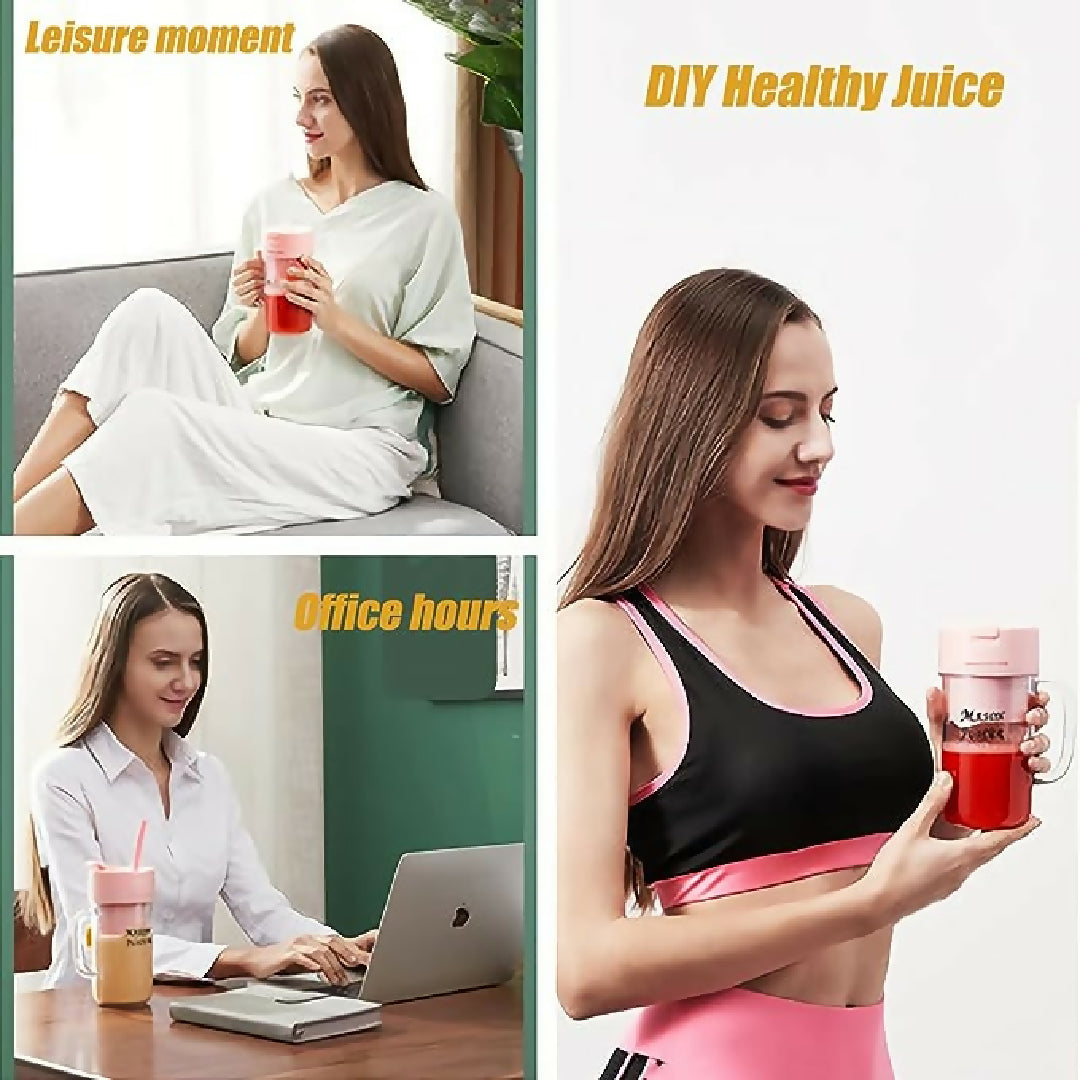 Mason Portable Mini Juicer Blender With Straw Cup - Juicer Portable Outdoor Juicing Cup - Random Color