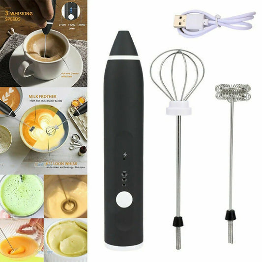 2 in 1 Coffee Beater Rechargeable Smooth Mixing Easy Use Compact Design Comfortable Handling