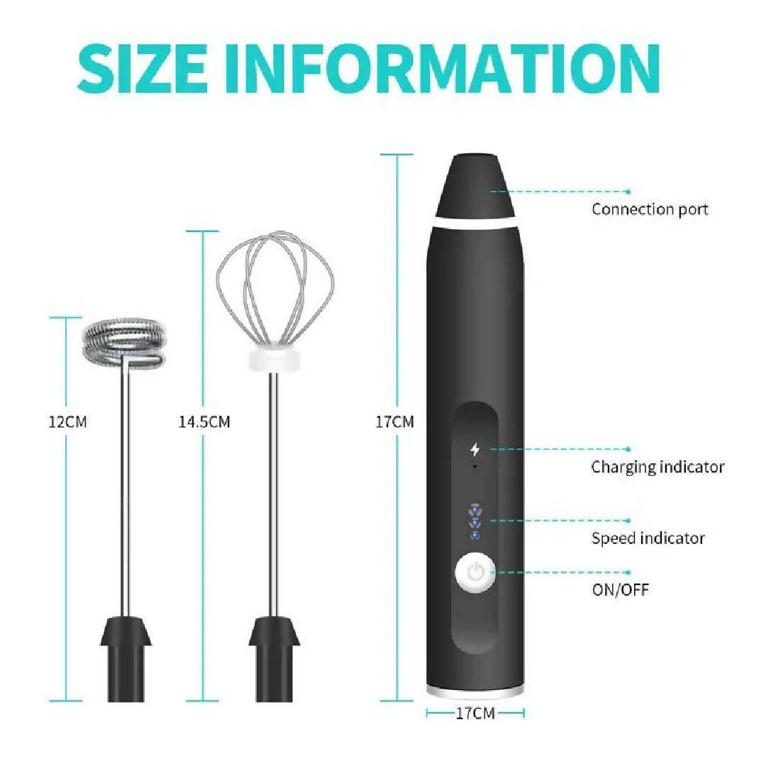 Wireless Milk Frothers Electric Handheld Blender With USB Electrical Mini Coffee Maker Whisk Mixer For Coffee Cappuccino Cream