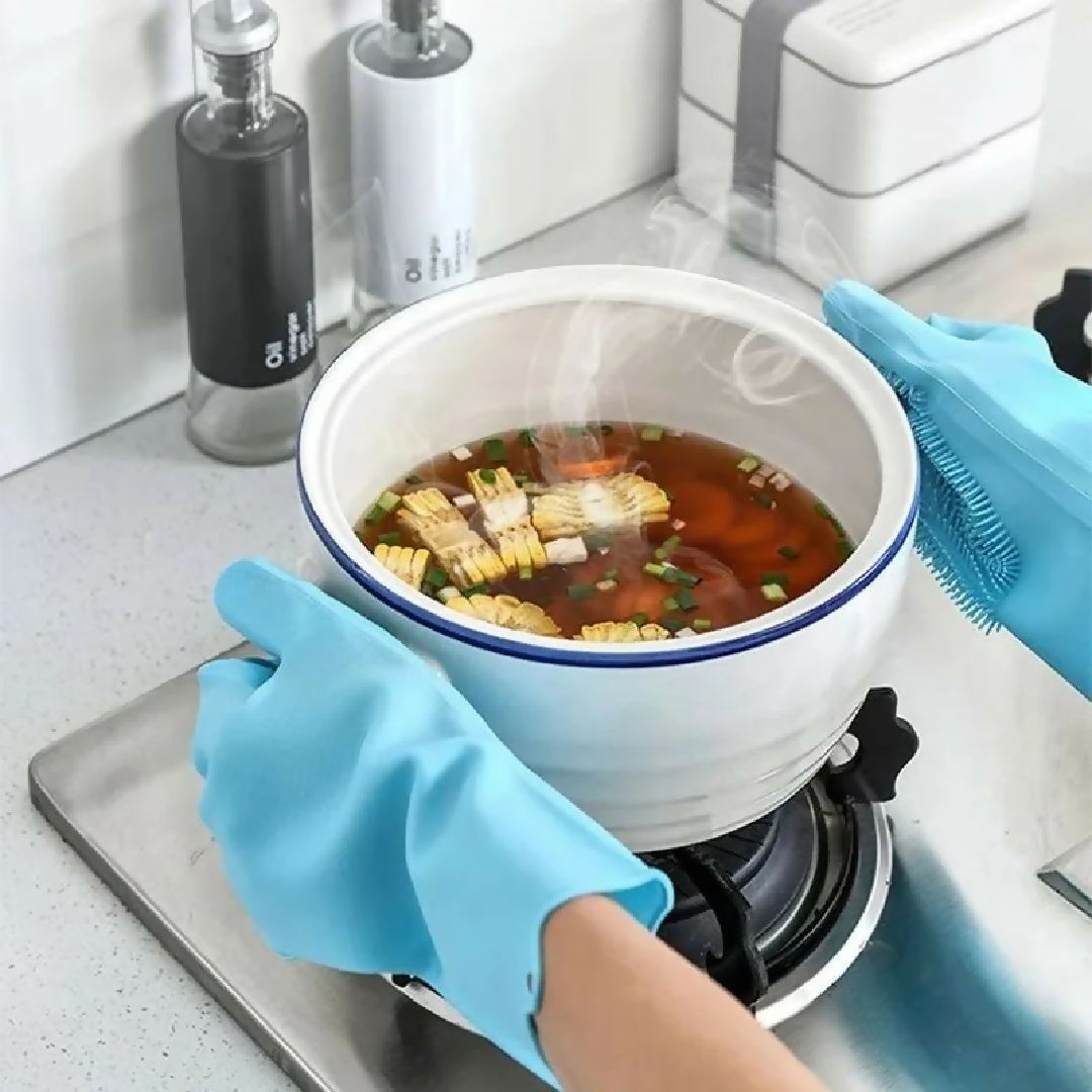 Washing Gloves Silicone Waterproof Insulated Gloves Bathroom Kitchen And Bathroom Cleaning Car Wash Multi-Purpose Gloves