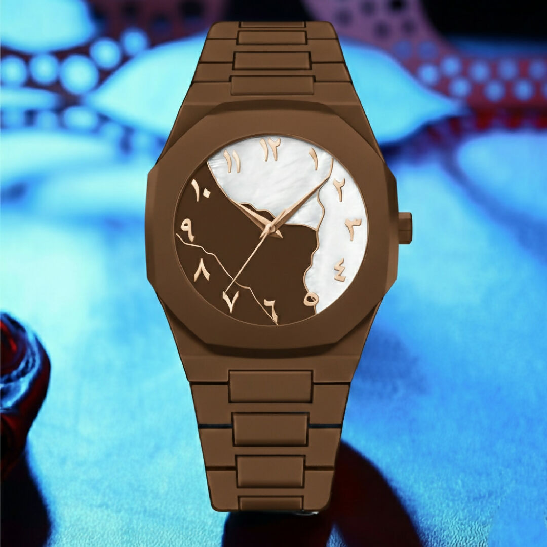 Men Luxury Arabic Dial Watch Water Resistant Minimalist Colorful Timepiece