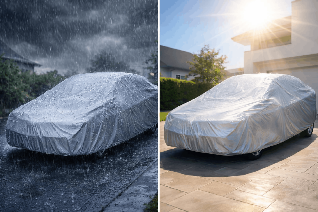 Toyota Corolla 2006 2023 Silver Parachute Car Top Cover Waterproof Dustproof Heat Resistant Full Body Protection