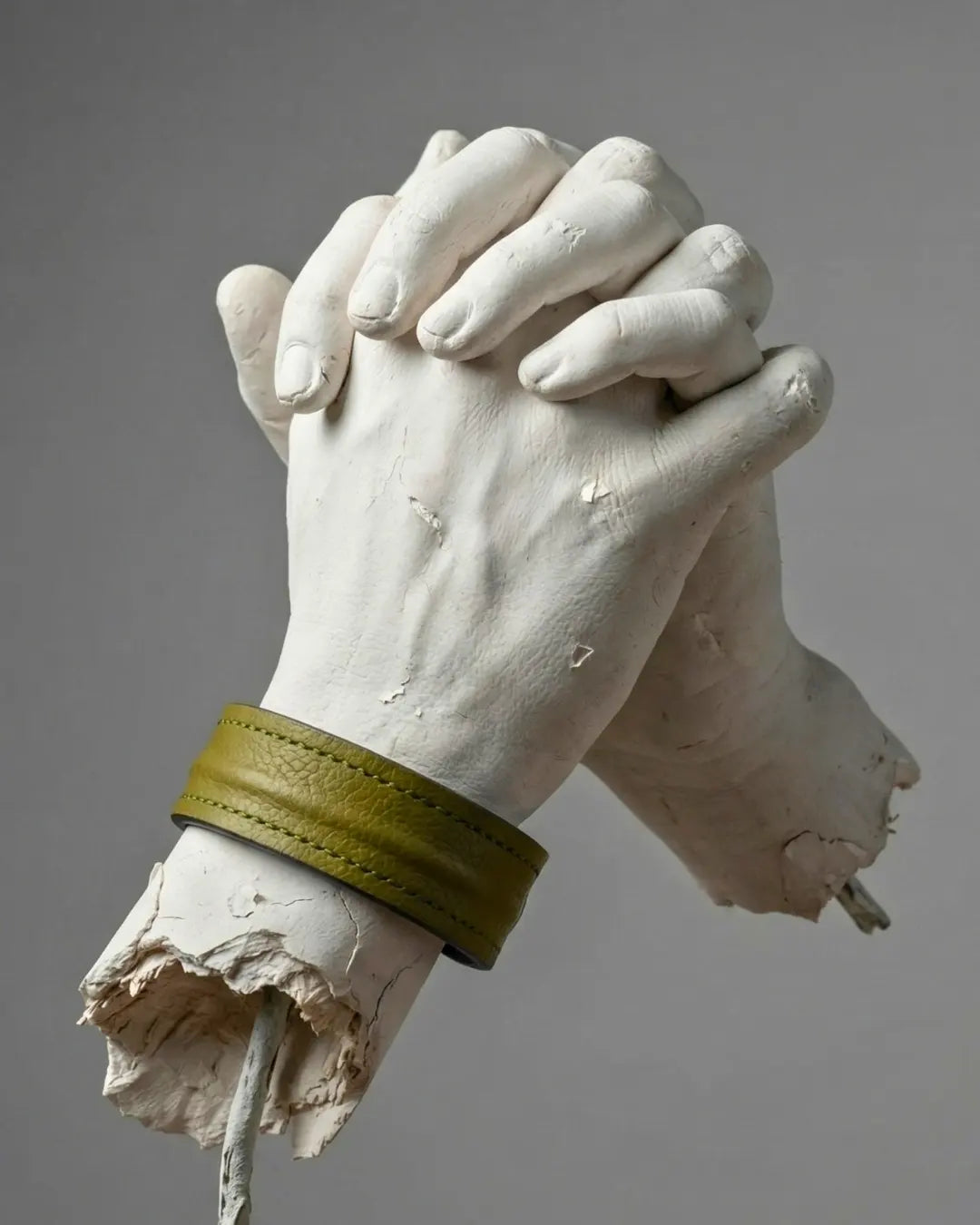 The Grit - Moss Olive - Kara Style Leather Bracelet / Leather Cuff