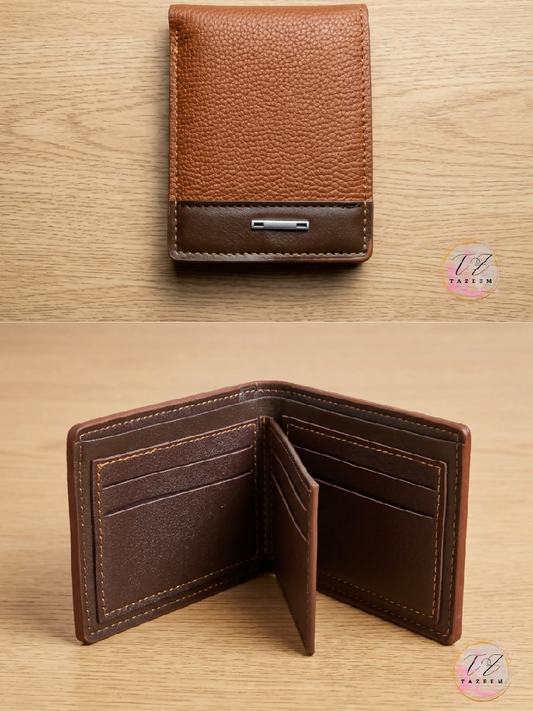 Leather Brown And Black Wallet