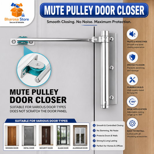 (Free Home Delivery) Adjustable Aluminum Alloy Automatic Door Closer