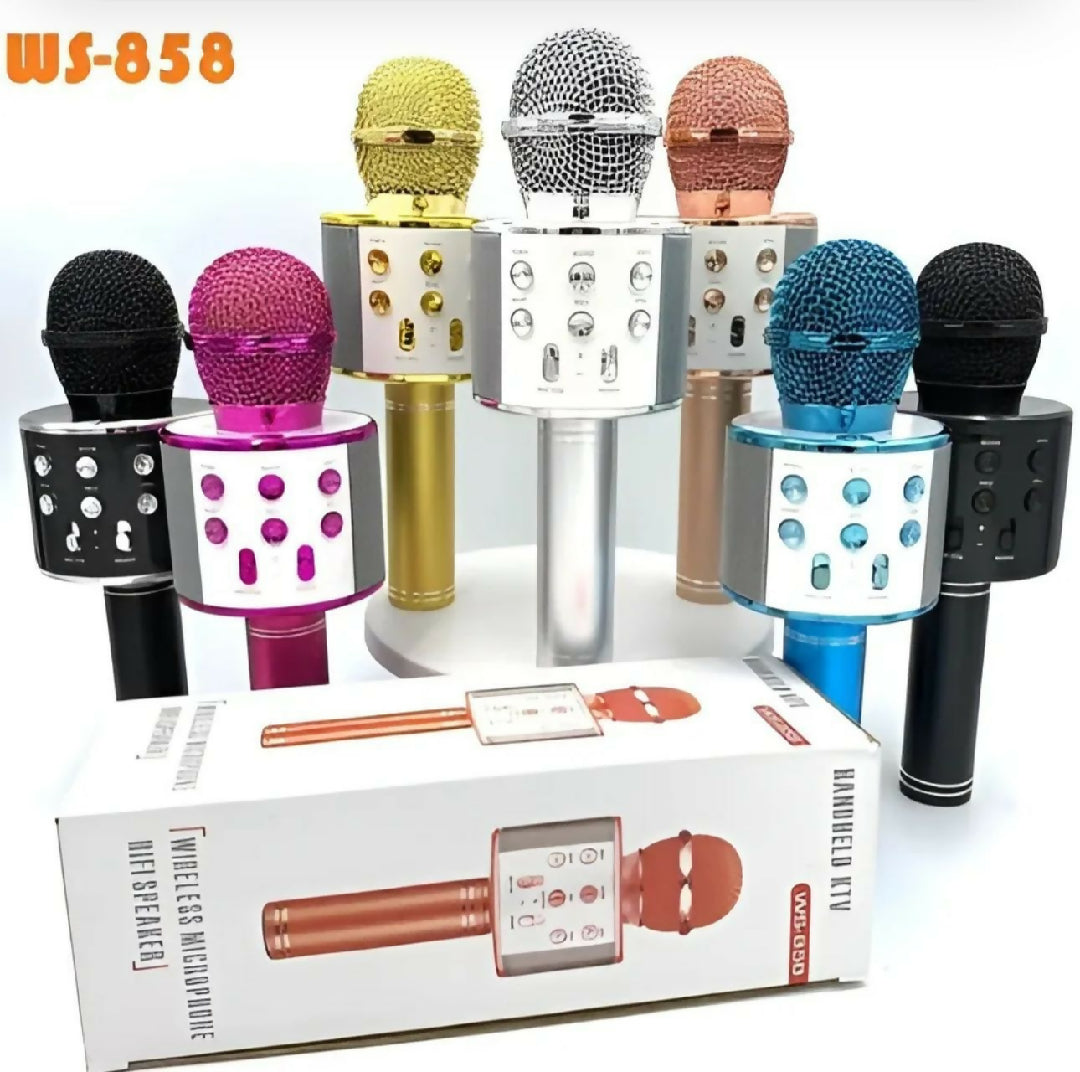 WS 858 Wireless Bluetooth Karaoke Microphone