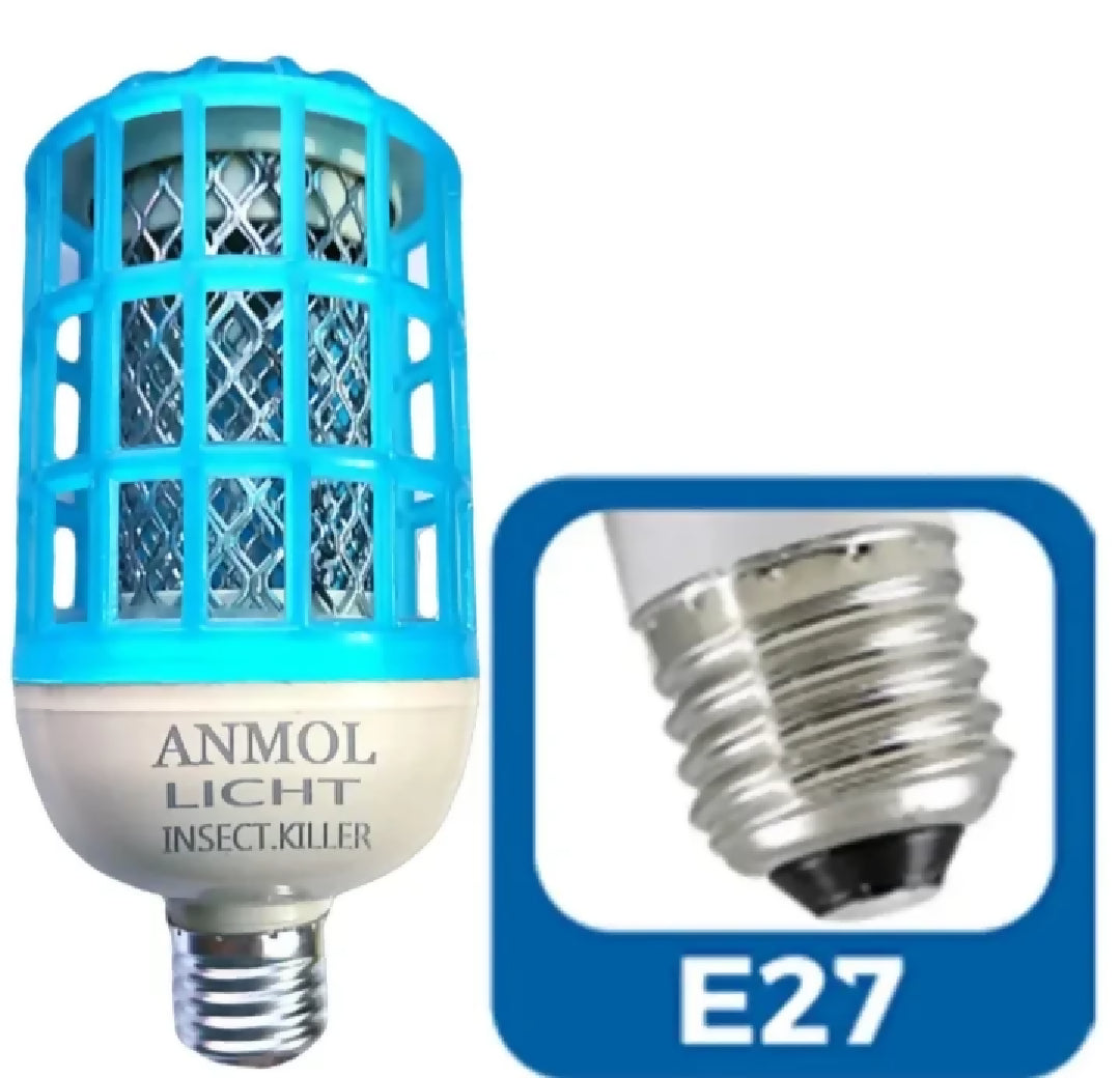 Original AND Best Quality Anmol Light insect Killer Bulb Attracts- Mosquito with Blue LED Light Bulb OR Anti Mosquito Light Killer Device Electric mosquito killer Lamp AND Isect killer Bulb