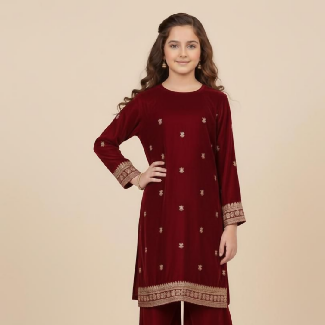 Girls Festive Collection - Maroon