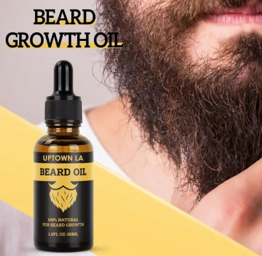 Uptown LA Beard Growth Oil for Thick Soft Healthy and Nourished Beard Care