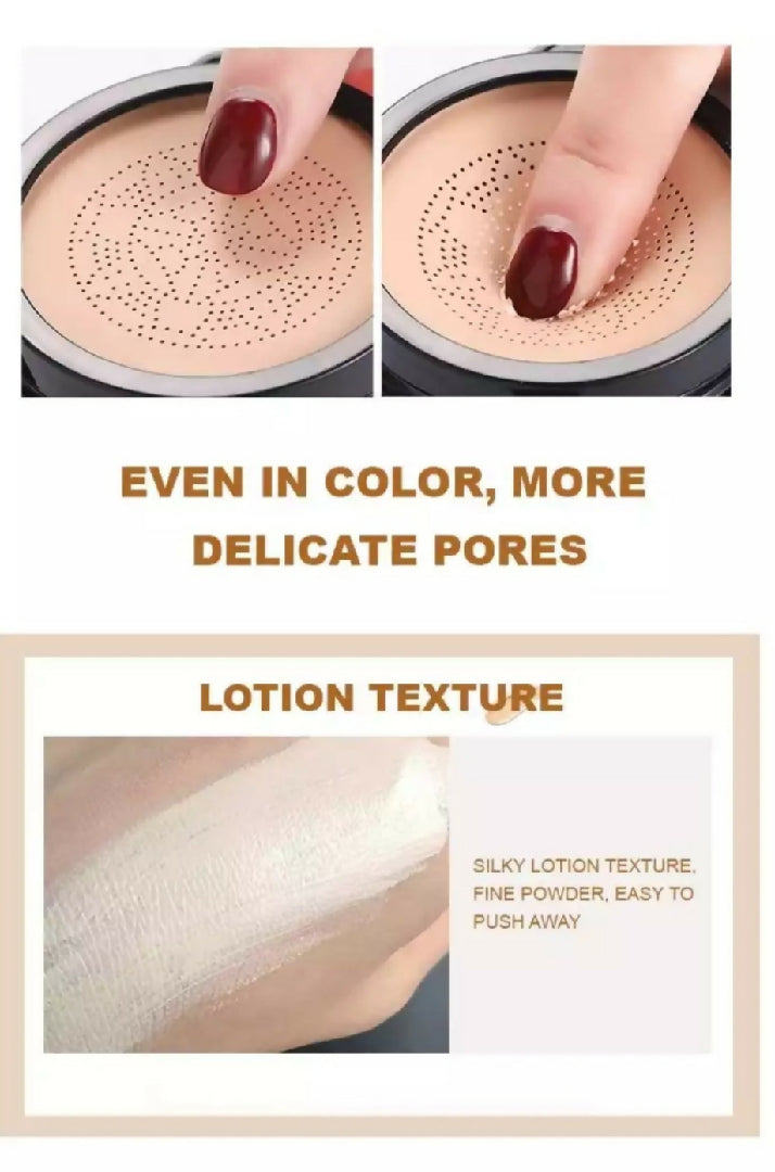 SUNISA-Waterproof-Mushroom-Head-Air-Cushion-Foundation-BB-CC-Cream-with-Moisturizing-Liquid-Base-and-Sponge-Applicator