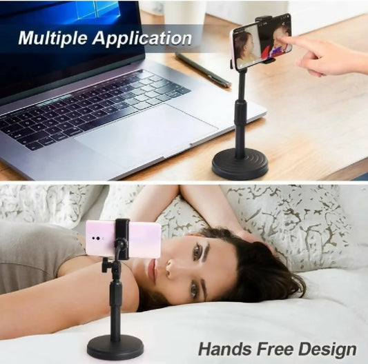 Mobile Phone Desk Stand Height Adjustable Foldable Phone Holder for Video Calls Live Streaming Office