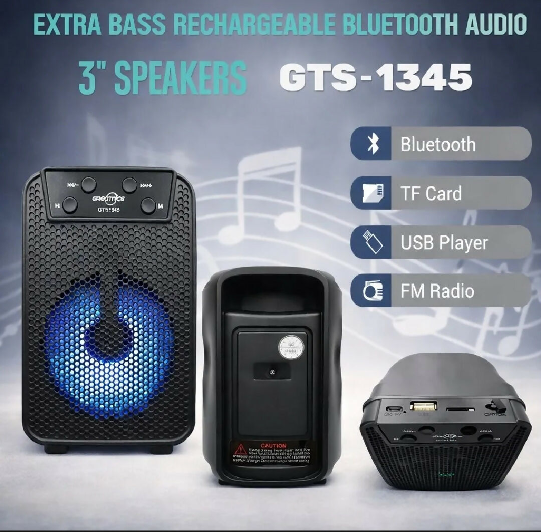Portable Bluetooth Speaker Powerful Sound Stylish Design
